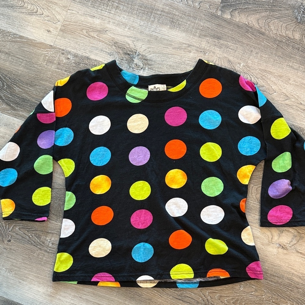 Parsley & Sage Colorful Polka Dot Shirt